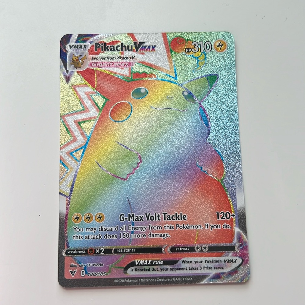 Pokemon Vmax Pikachu Vmax Very Rare Mint Codtion